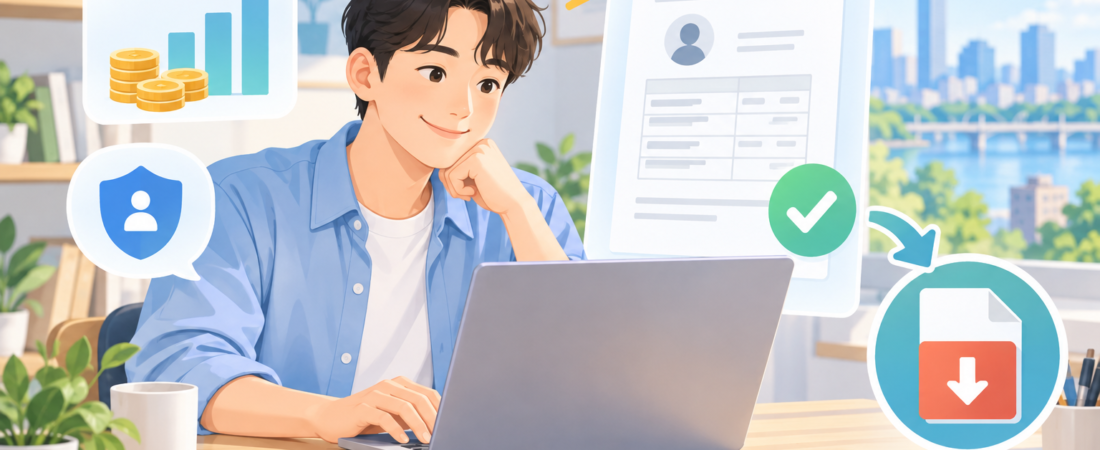 소득금액증명원 인터넷 발급 방법: 홈택스 PDF 저장하기